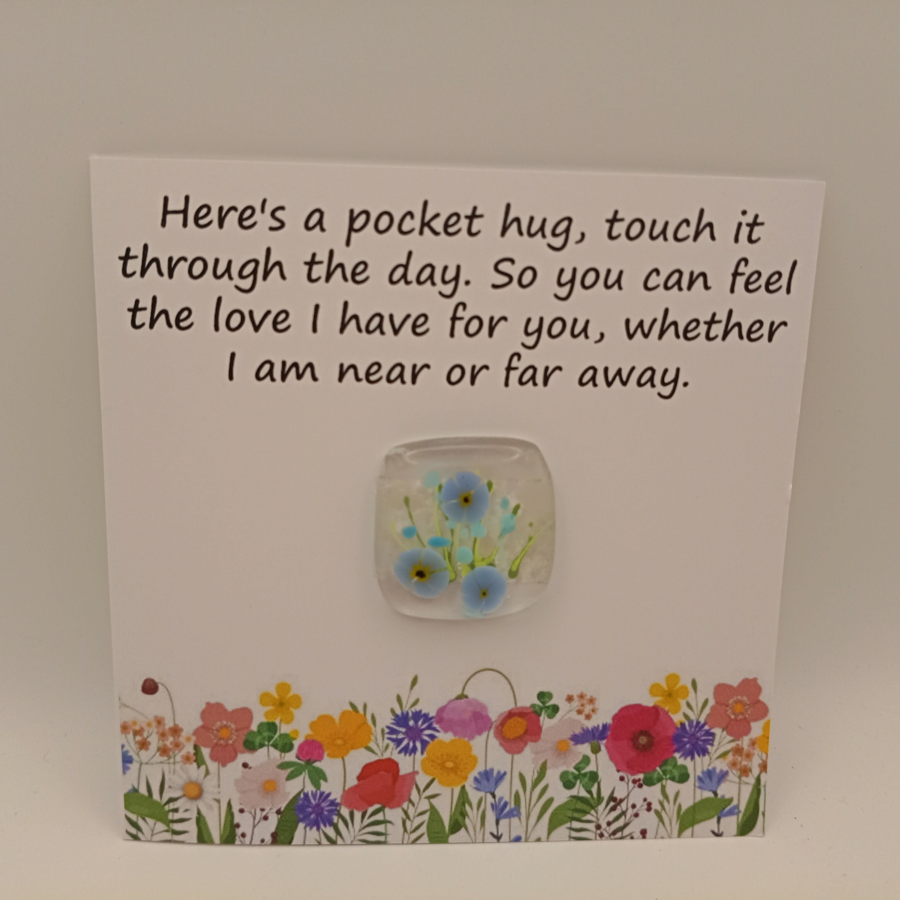 Fused Glass Pocket Hug Card