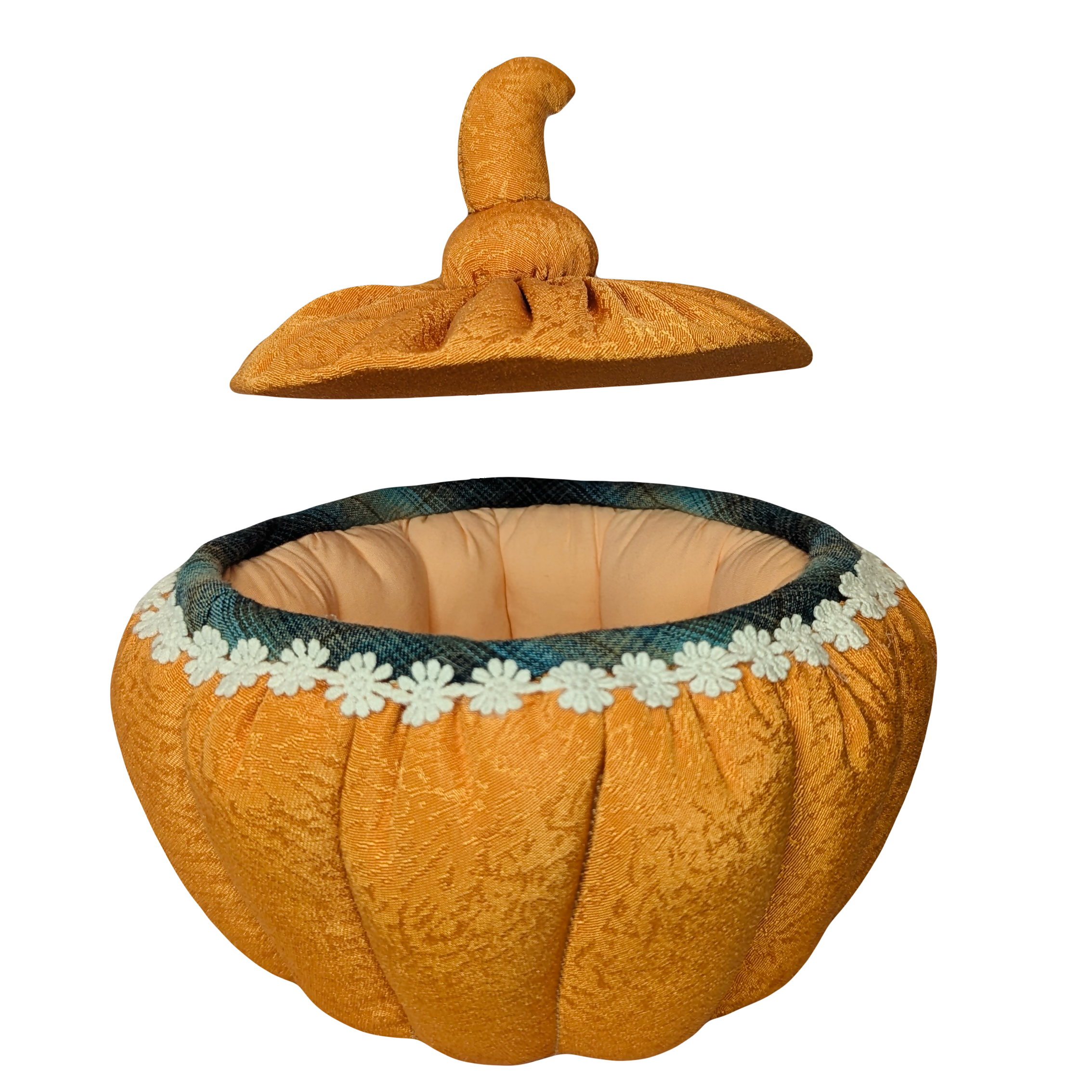 Handmade Pumpkin-Shaped Storage Container