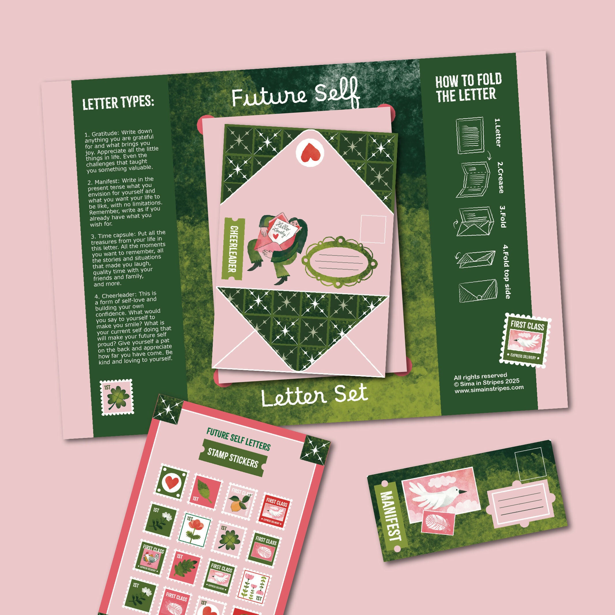 Future Self Letter Writing Set Designed for Wellbeing and Calm Mind