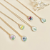 Birth Flower Pendant Necklace - Handmade Polymer Clay Necklace