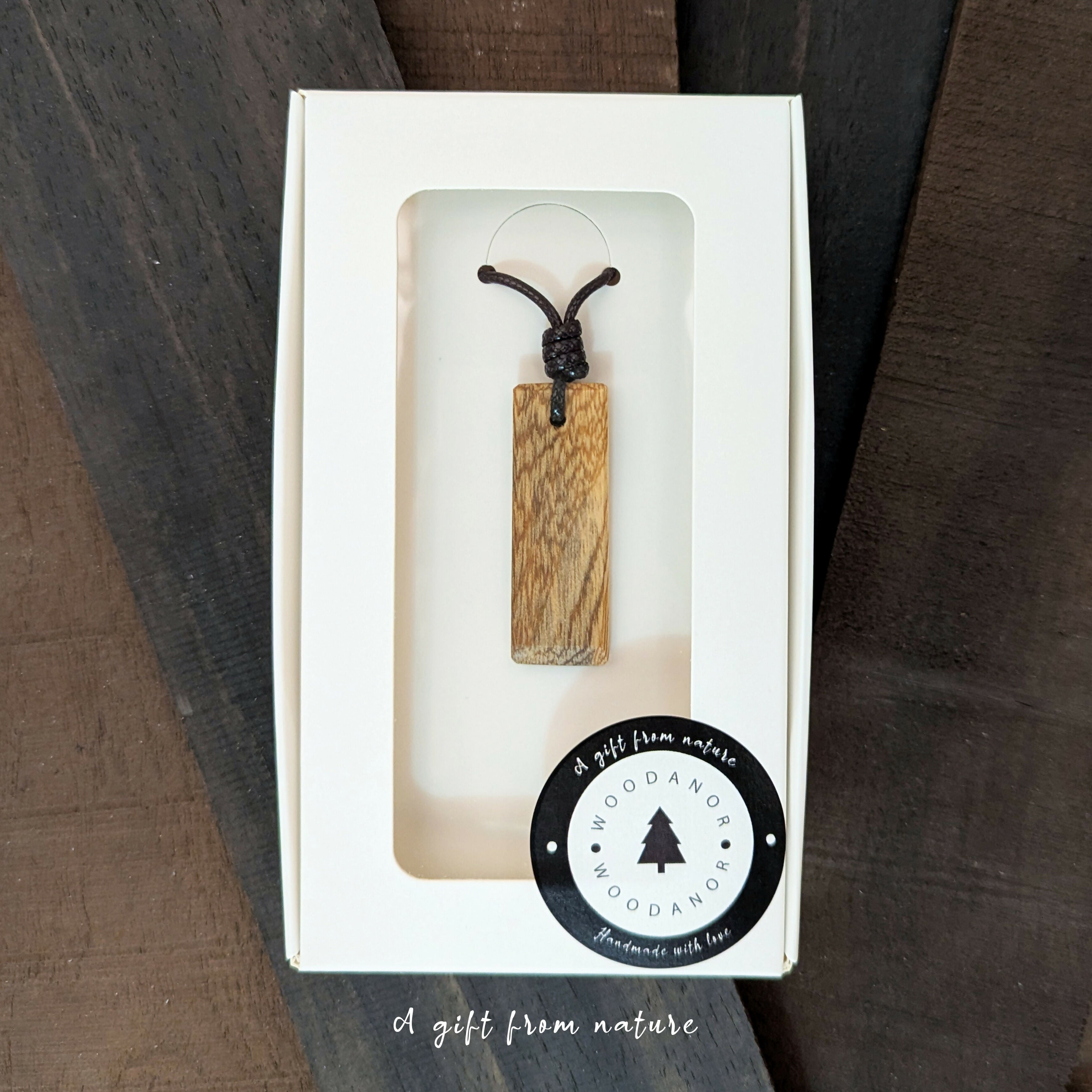 Rectangular Wooden Pendant