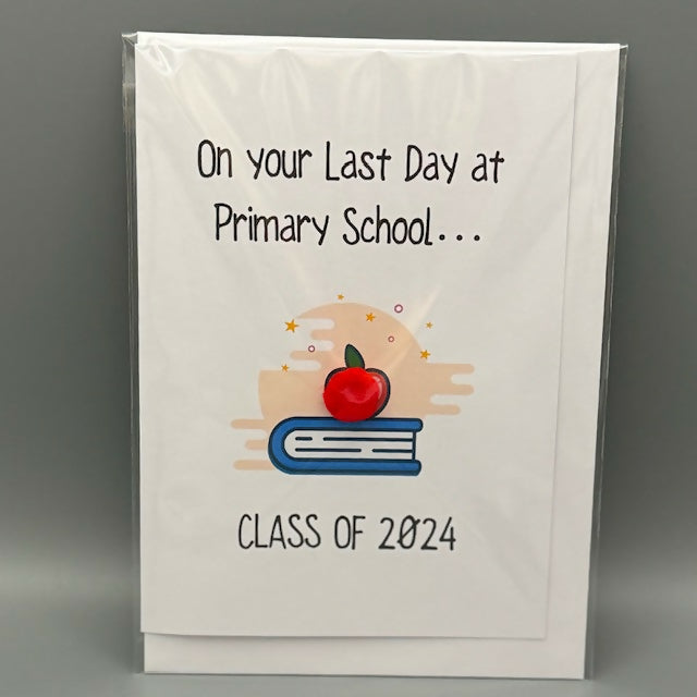 Class 2024, Last Day of Primary School - Pom Pom Greeting Card