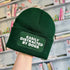 Easily Distracted By Dogs Cuffed Rectangular Patch Beanie Hat