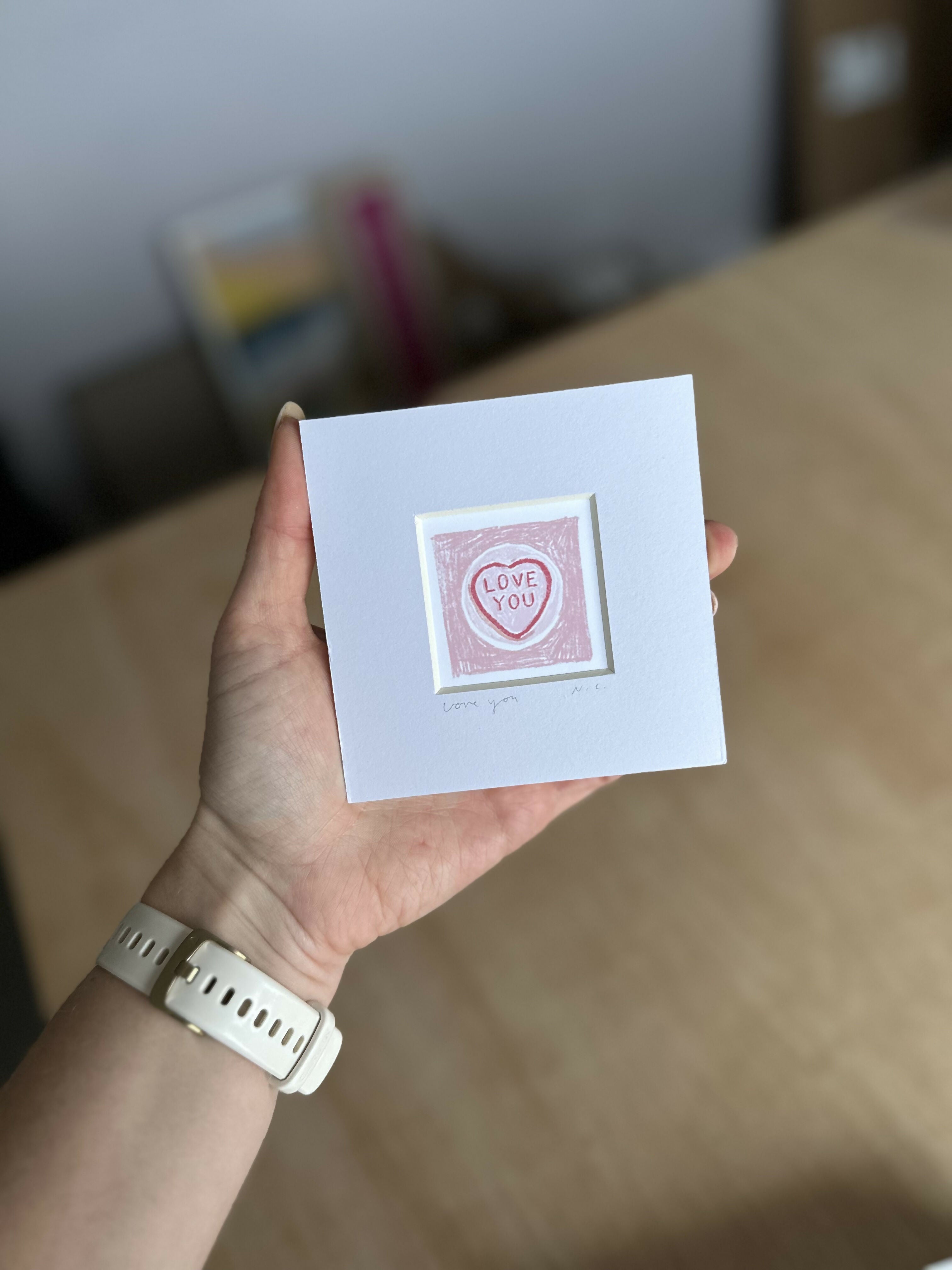 Love You Love Hearts Mini Print