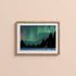 Northern Lights Cabin Art Print