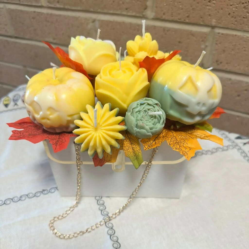 Handmade Scented Wax Flower Bouquet — Handbag Gift Box
