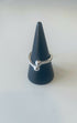 Sterling Silver Two Sphere Orbit Ring by Silver by Golden