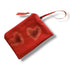Red Love Hearts Velvet Zip-Up Pouch
