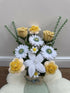 Handmade Chenille Wildflower Basket Arrangem