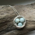 Aquamarine Nest Necklace, Sterling Silver