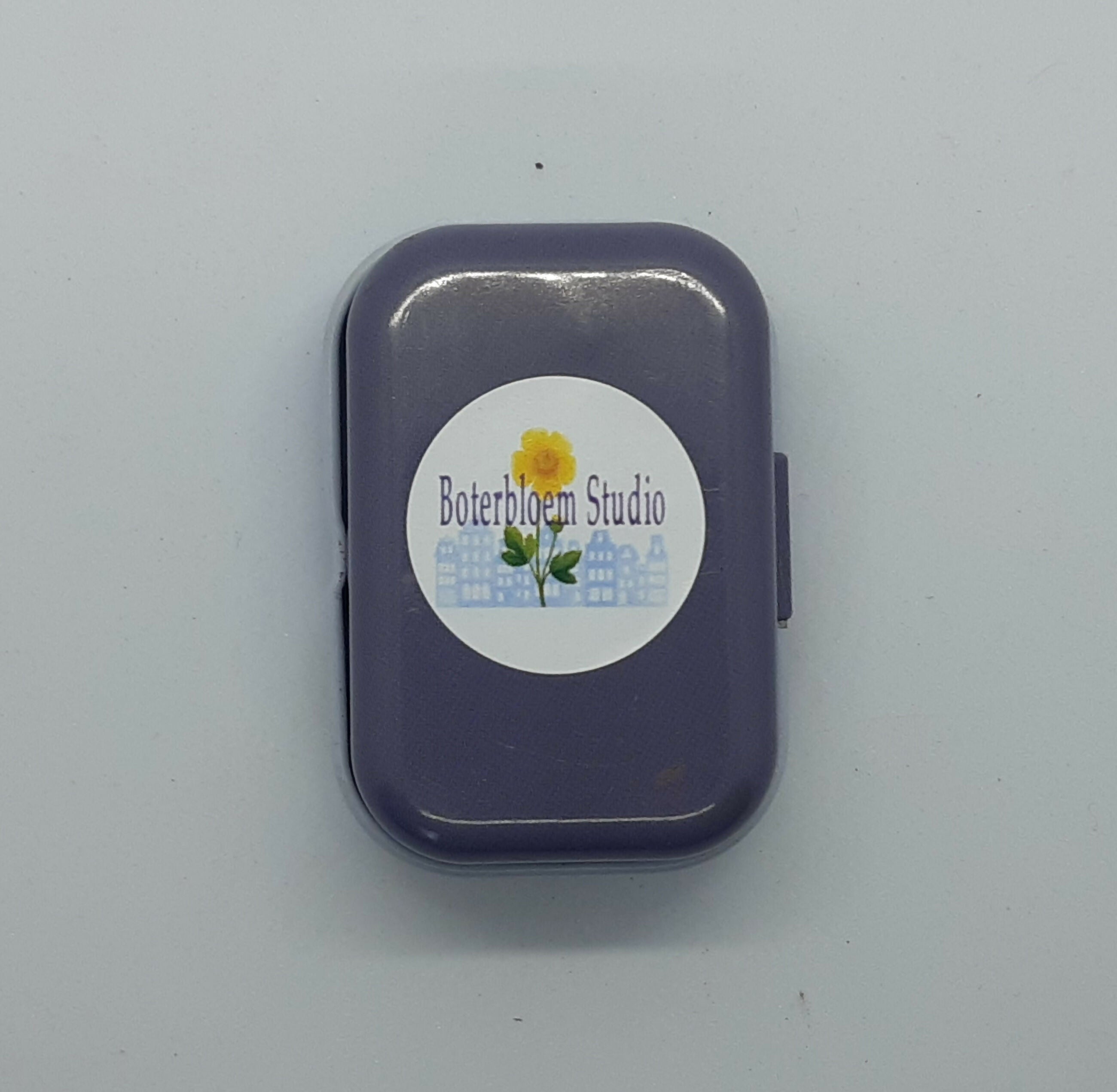 Clay House and Tree in Metal Tin