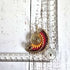 Sunset Macrame Earrings; Golden Spiral Knotted Cord Boho Red Orange Yellow Earrings