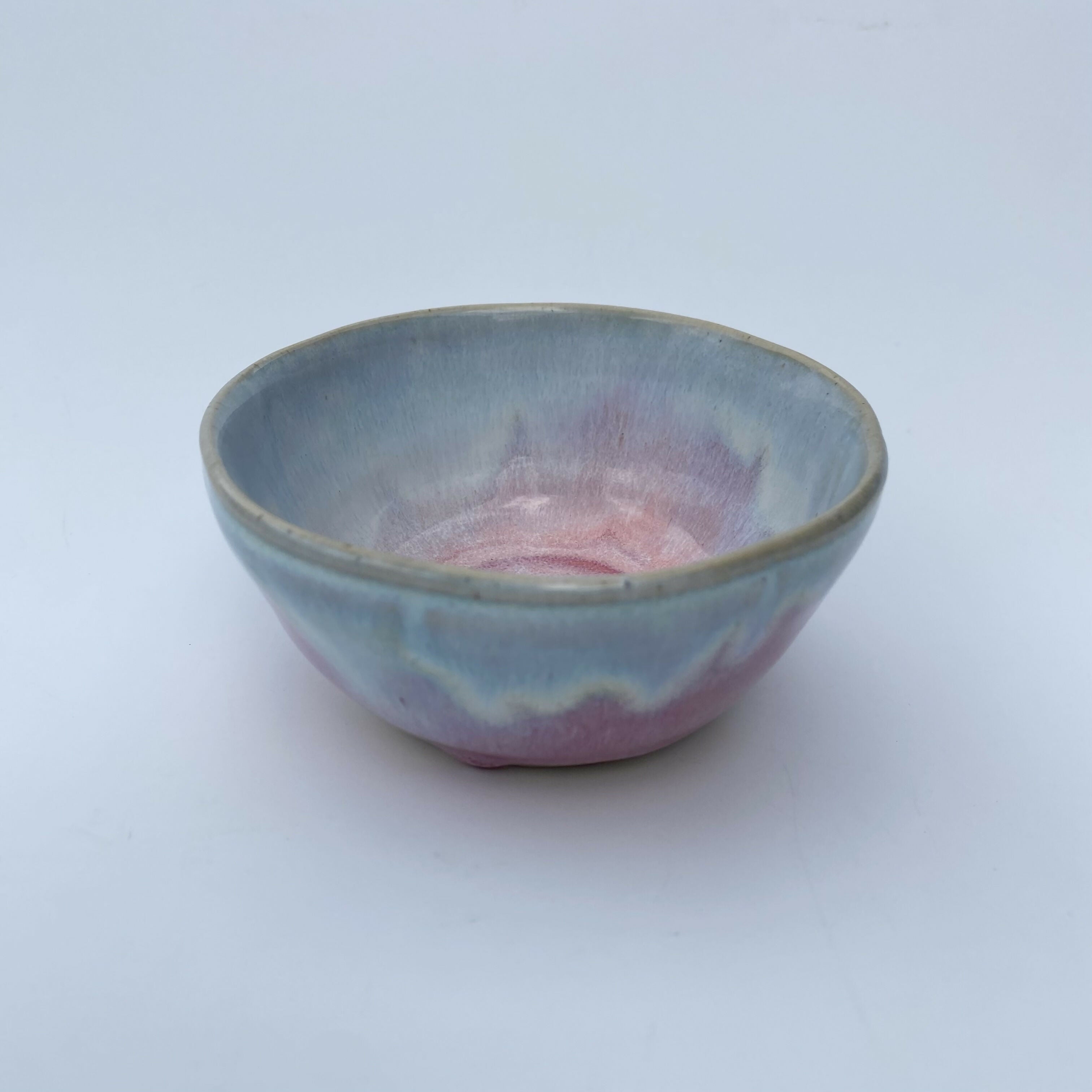 Handmade Ceramic Pink And Green Trinket Dish