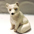 Ceramic Arctic fox sculpture