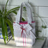 Unique Handcrafted Cute Denim Tote Bag Handbag Made From Upcycled Jeans With Flower Decoration