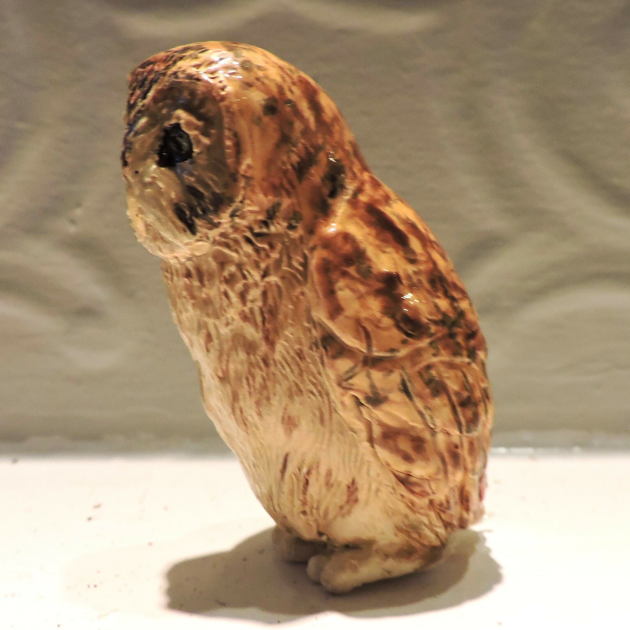 Ceramic Tawny owl sculpture, Robert