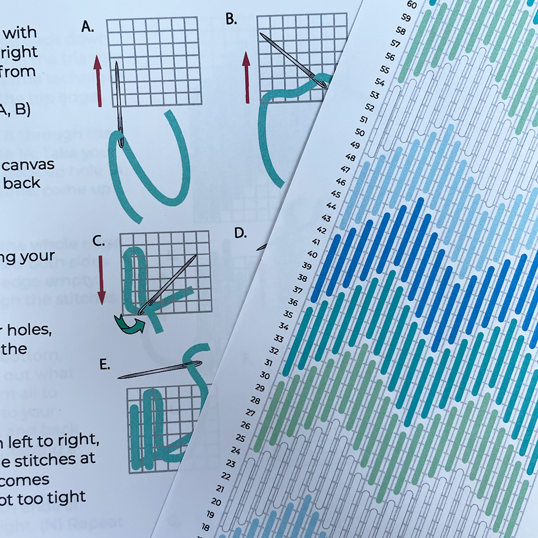 Beginner Bargello Bookmark Making Kit – Learn to Stitch Craft Kit for Kids & Adults