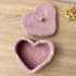 Crochet Heart Shaped Basket with Lid