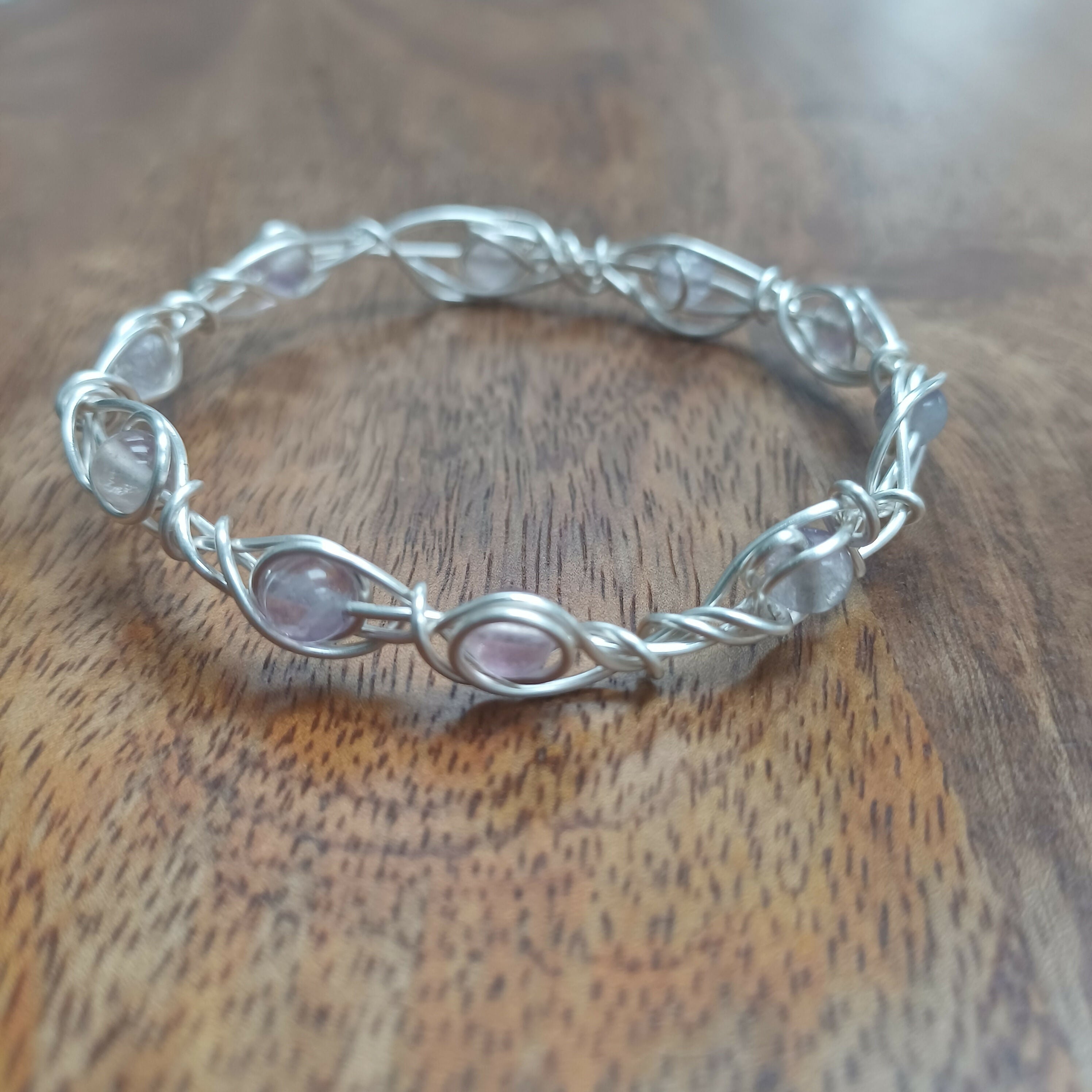 Fluorite Wire Wrapped Bracelet