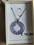 Stainless Steel Real Forget Me Not flowers Necklace