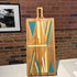 Large Blue, Yellow & White Abstract Pattern Charcuterie Board
