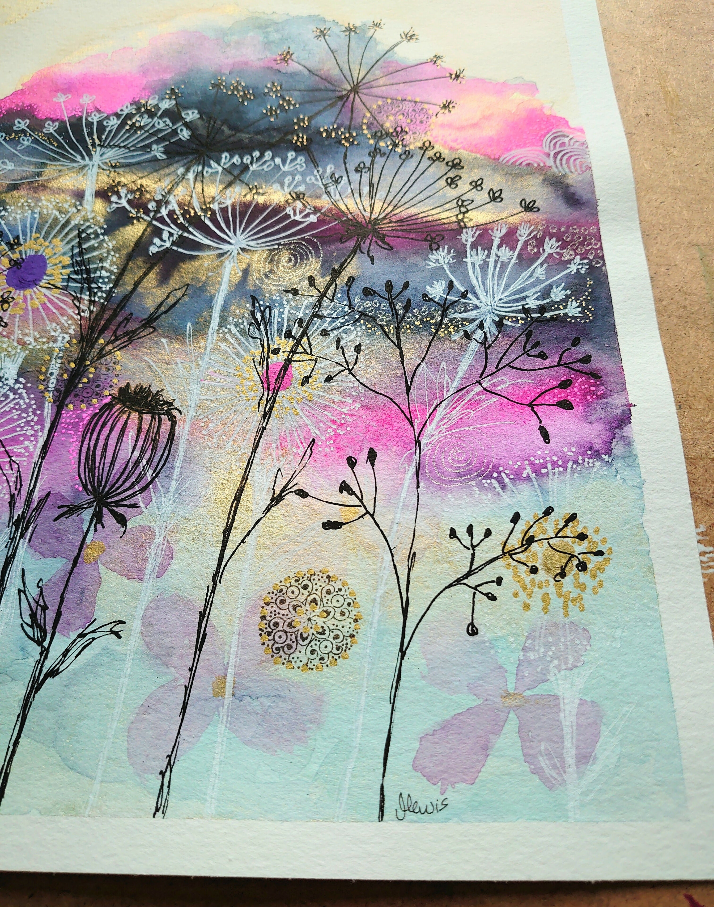 'In the Gloaming' Original Mixed Media Painting