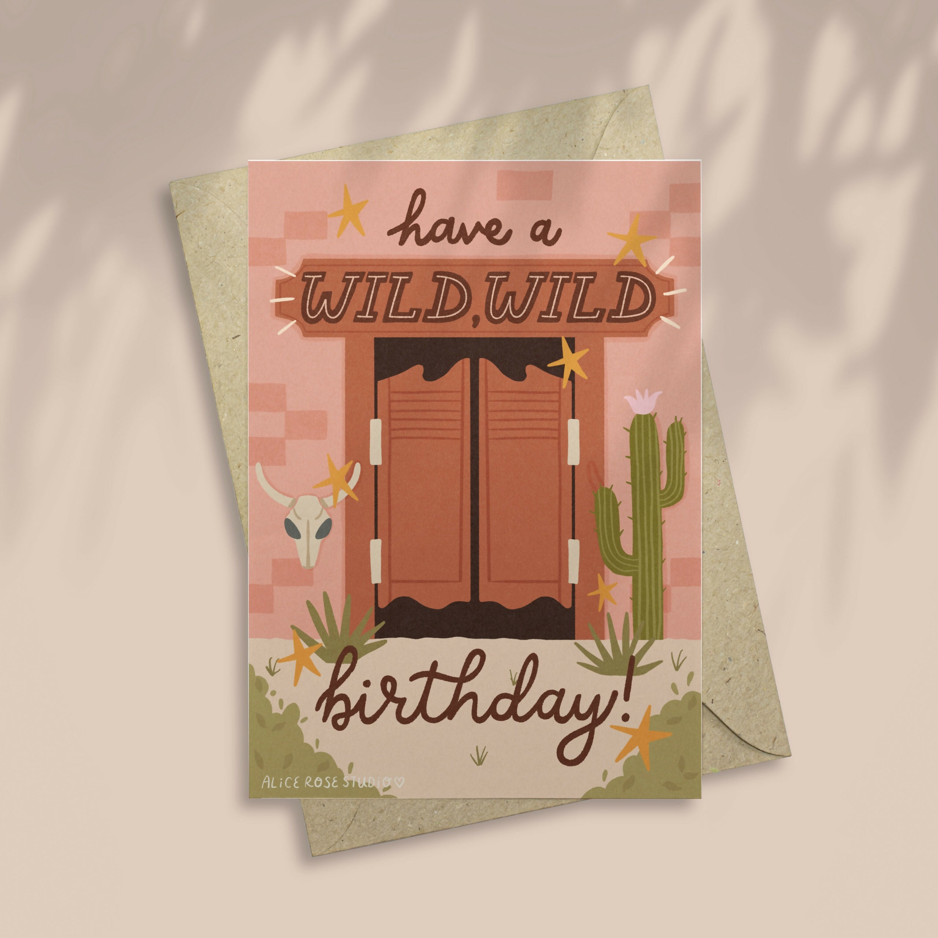 Wild West Birthday Card, Have a Wild Wild Birthday Cowboy Western Greeting Card