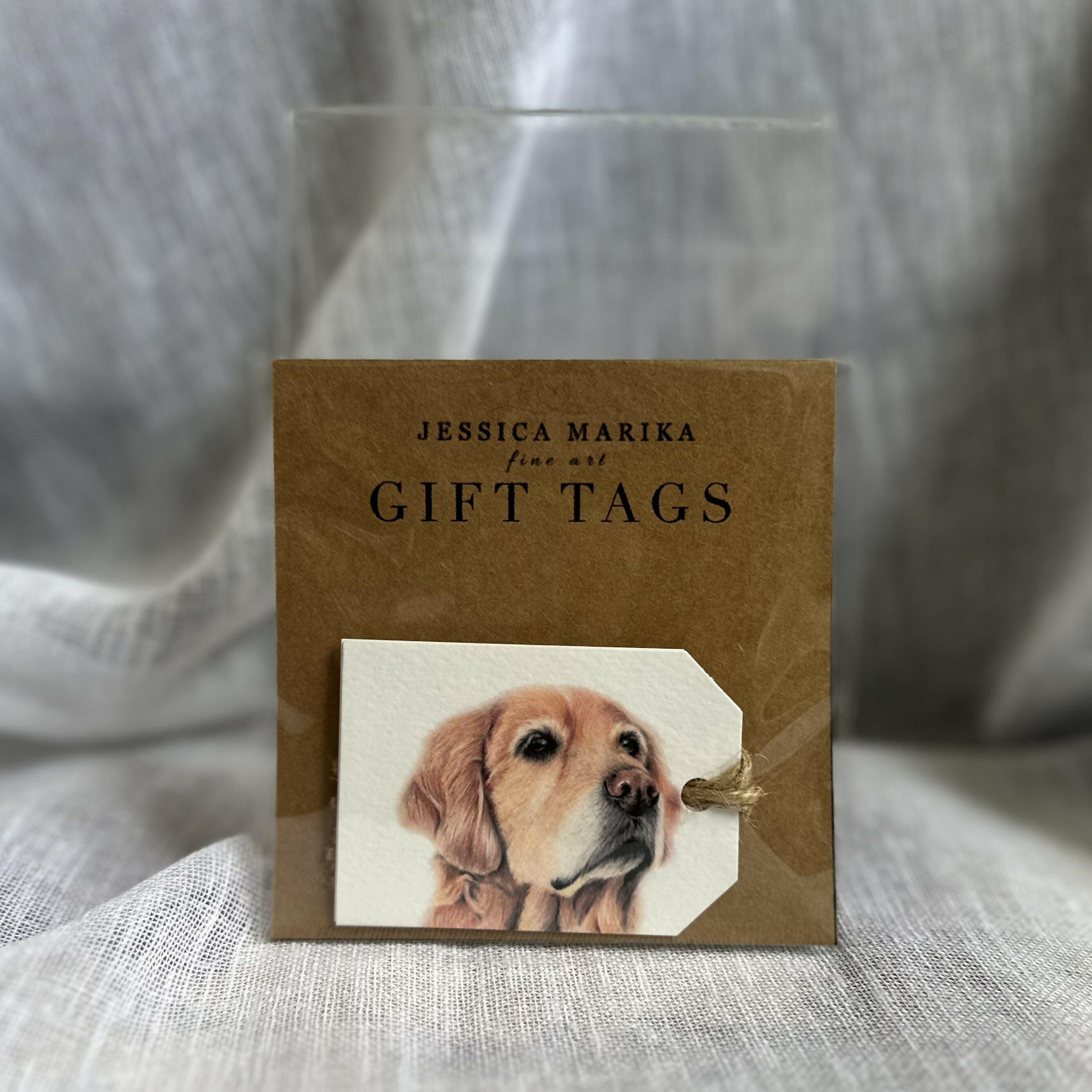 Golden Retriever Gift Tags – Set of 4 Tags – Dog Lover Gift – Pet Illustration – Handmade