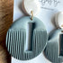 Textured Statement Dangle Earrings – Polymer Clay Circle Drop Earrings, Modern Geometric Earrings, Handmade Clay Jewellery