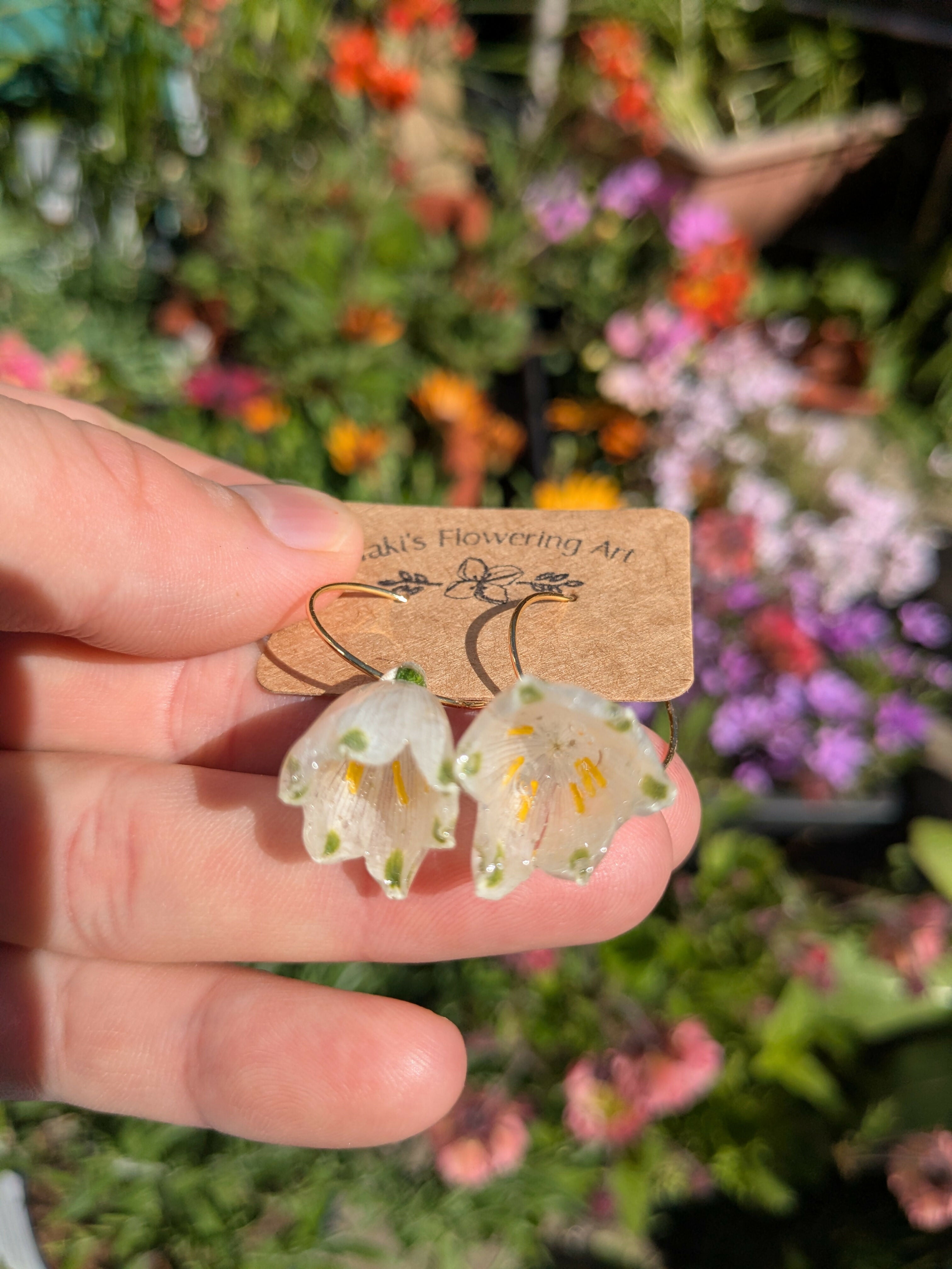 REAL SNOWFLAKE EARRINGS