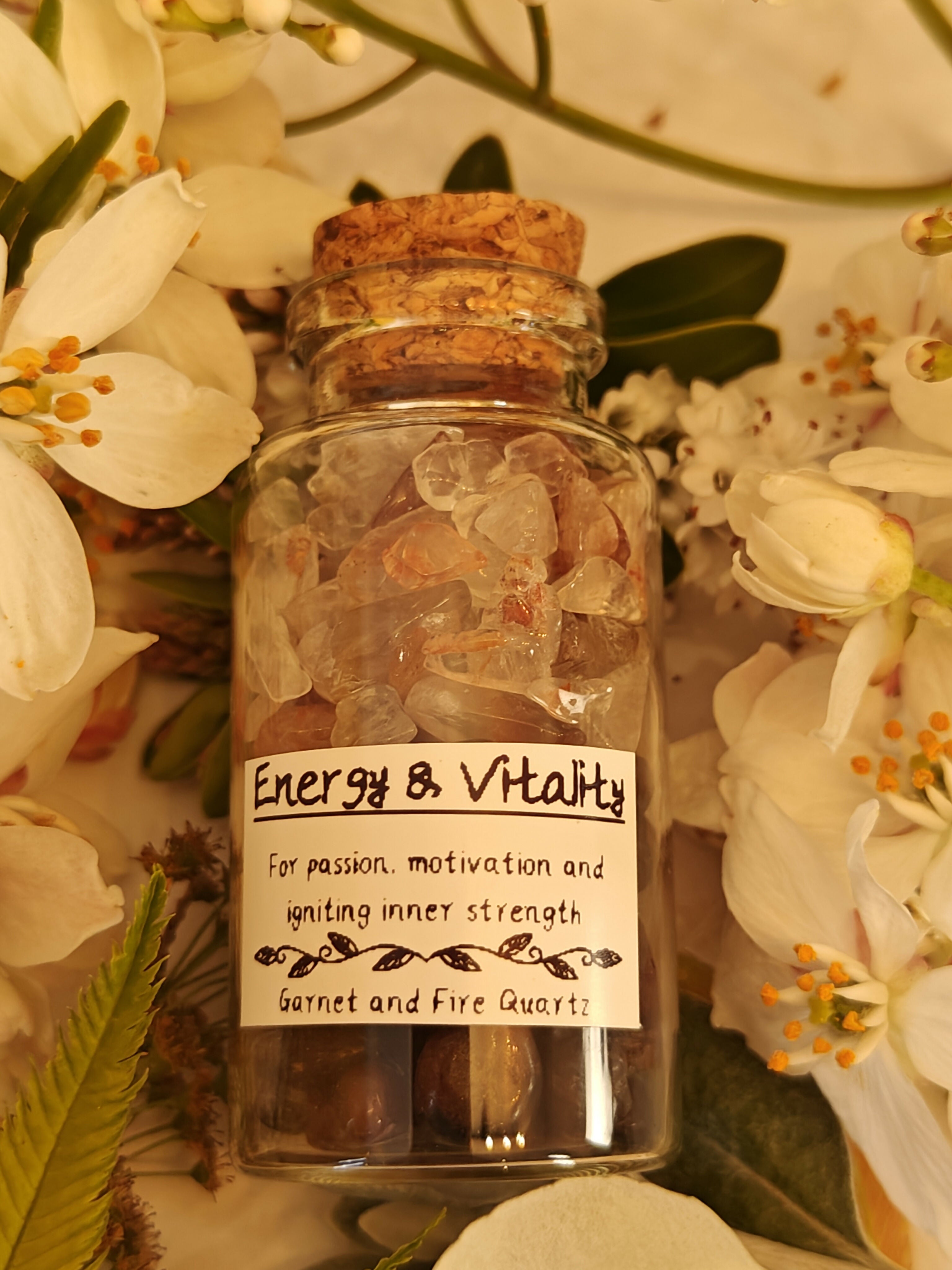 Energy and Vitality Crystal Intention Jar