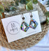 Funky Pattern Collection - Diamond Polymer Clay Earrings Huggie Hoops