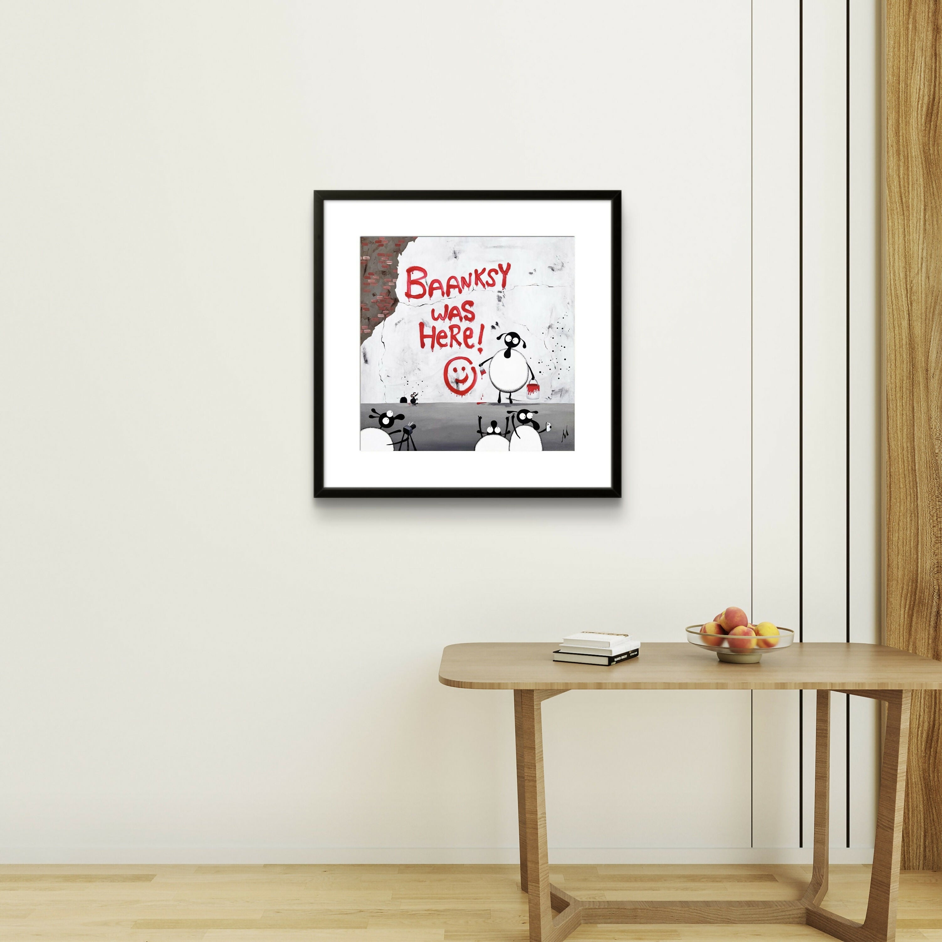 Baanksy Was Here! - 20” Framed Limited Edition Print
