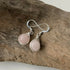 Rose Quartz Drop Earrings, Sterling Silver