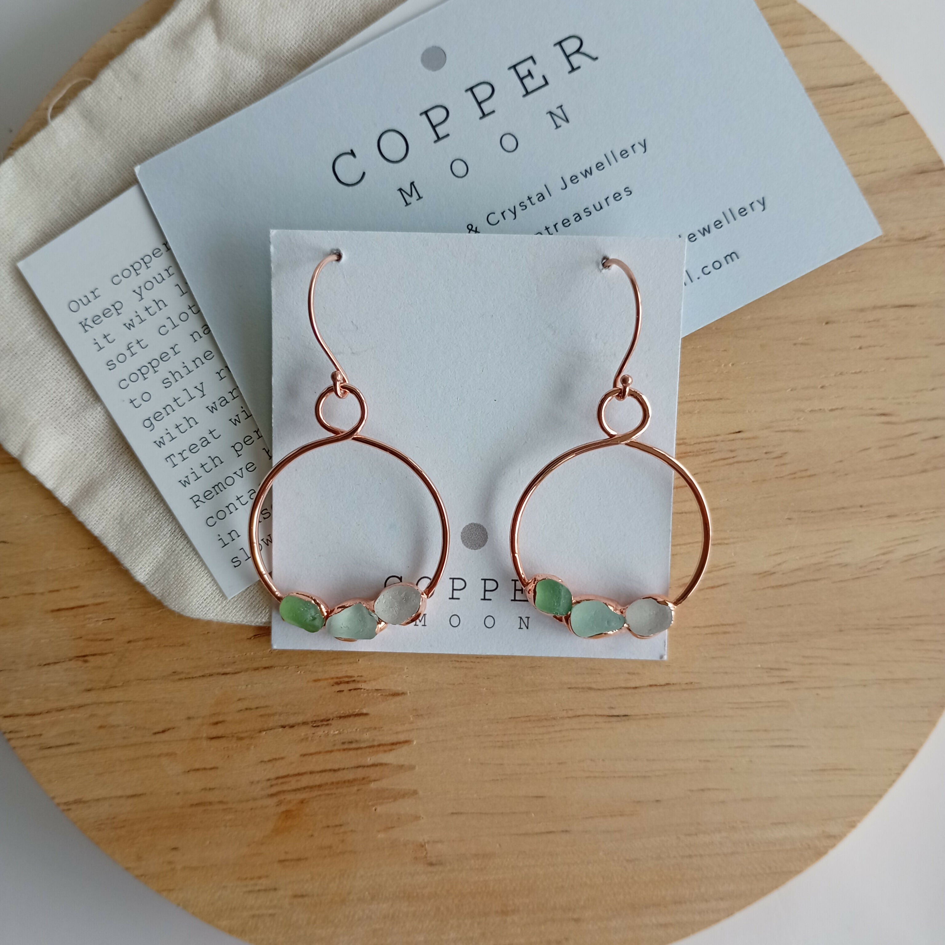 Seaglass Hoop Earrings