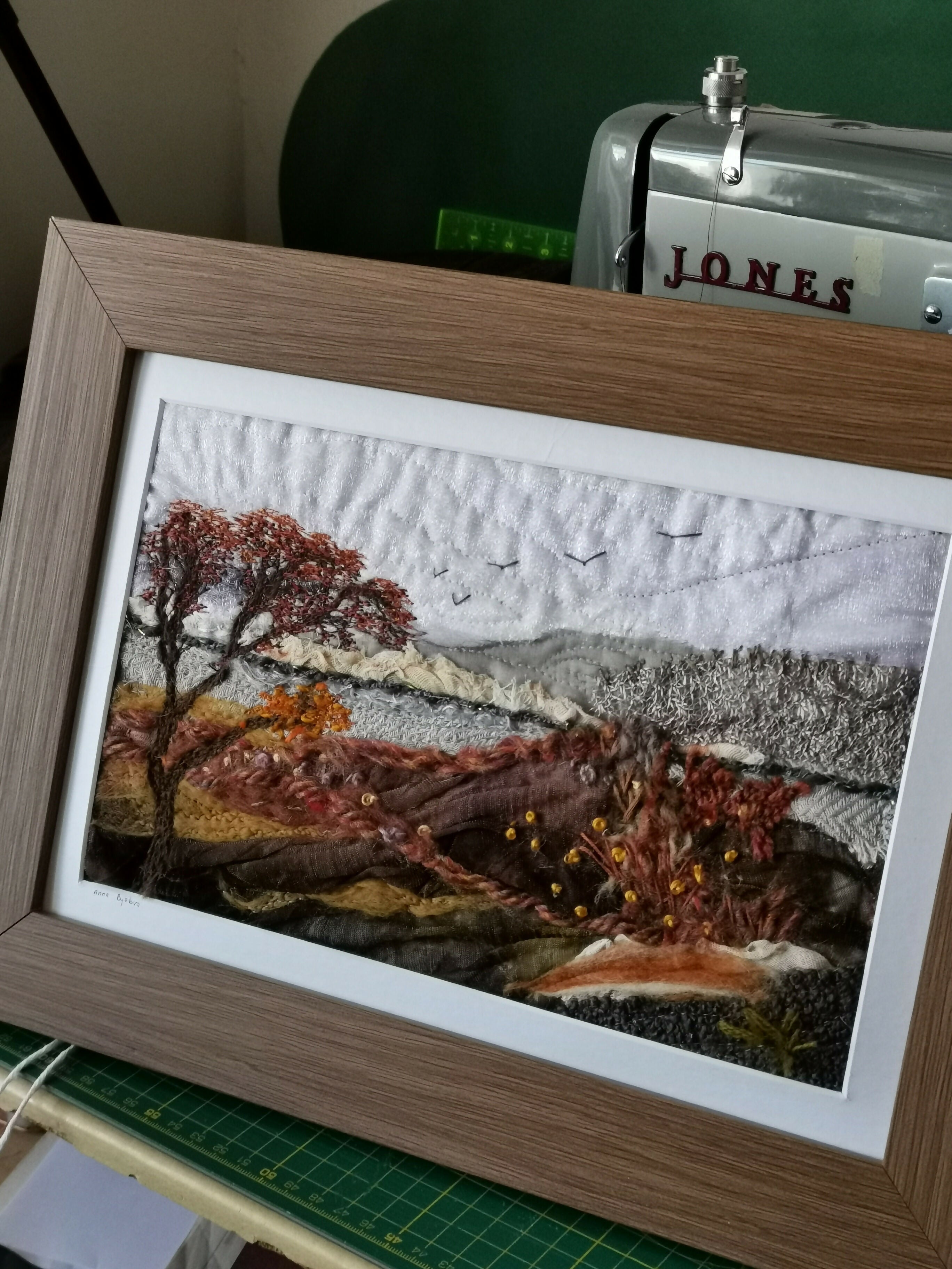 CALMNESS - Handmade Textile Landscape Collage