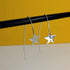 Shooting Star’ Sterling Silver Star Threader Earring
