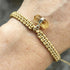 Handmade Adjustable Macrame Bracelet With Citrine Charm