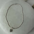 Sterling Silver Cubic Zirconia Heart Beaded Bracelet