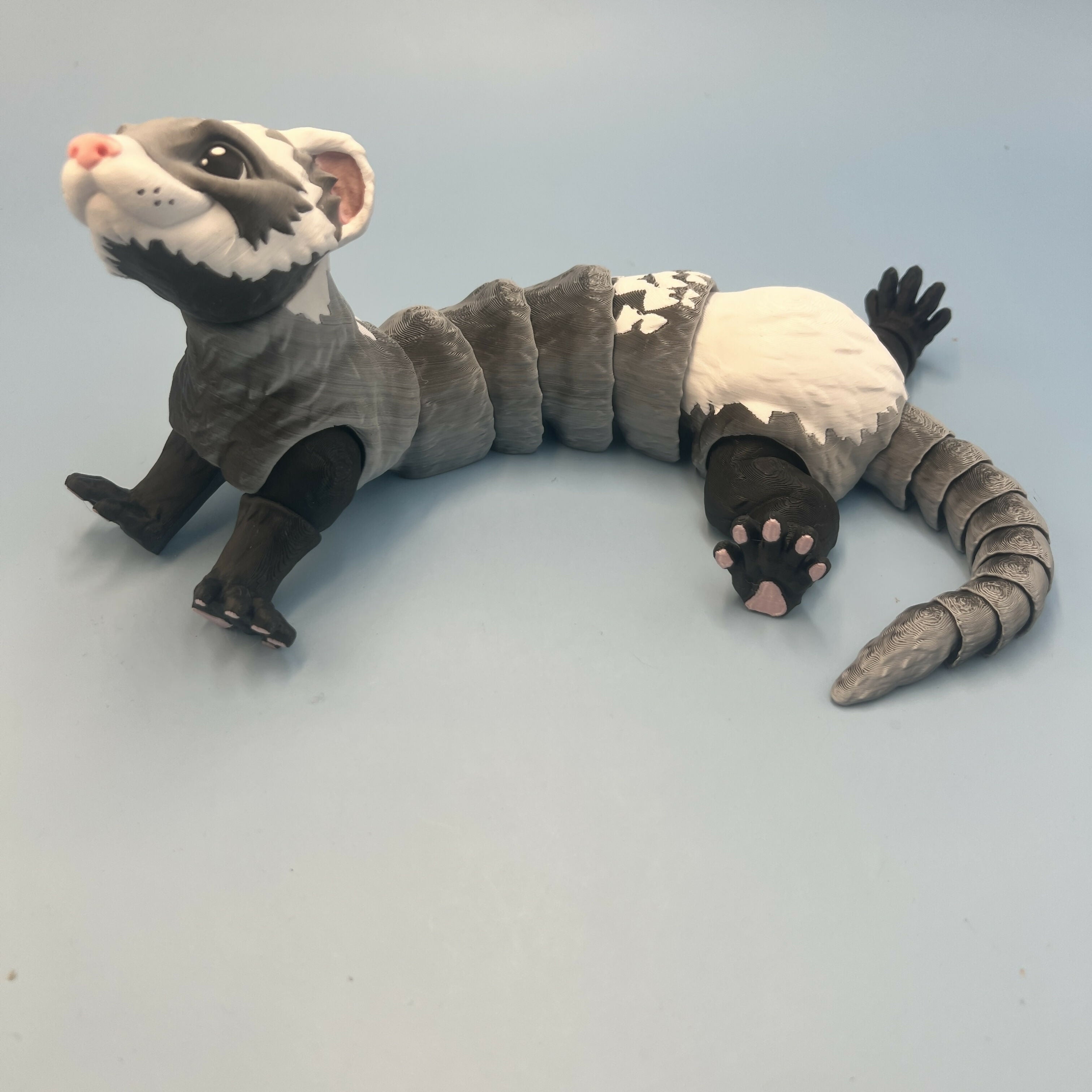 3D Printed EXTRA LARGE: Articulated Sensory Fidget Animals friends Ferret 35CM