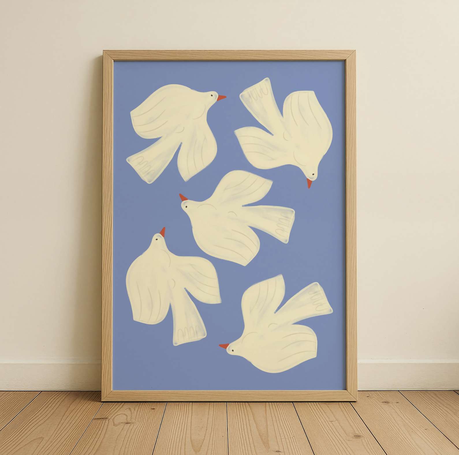 Doves Illustration Art Print
