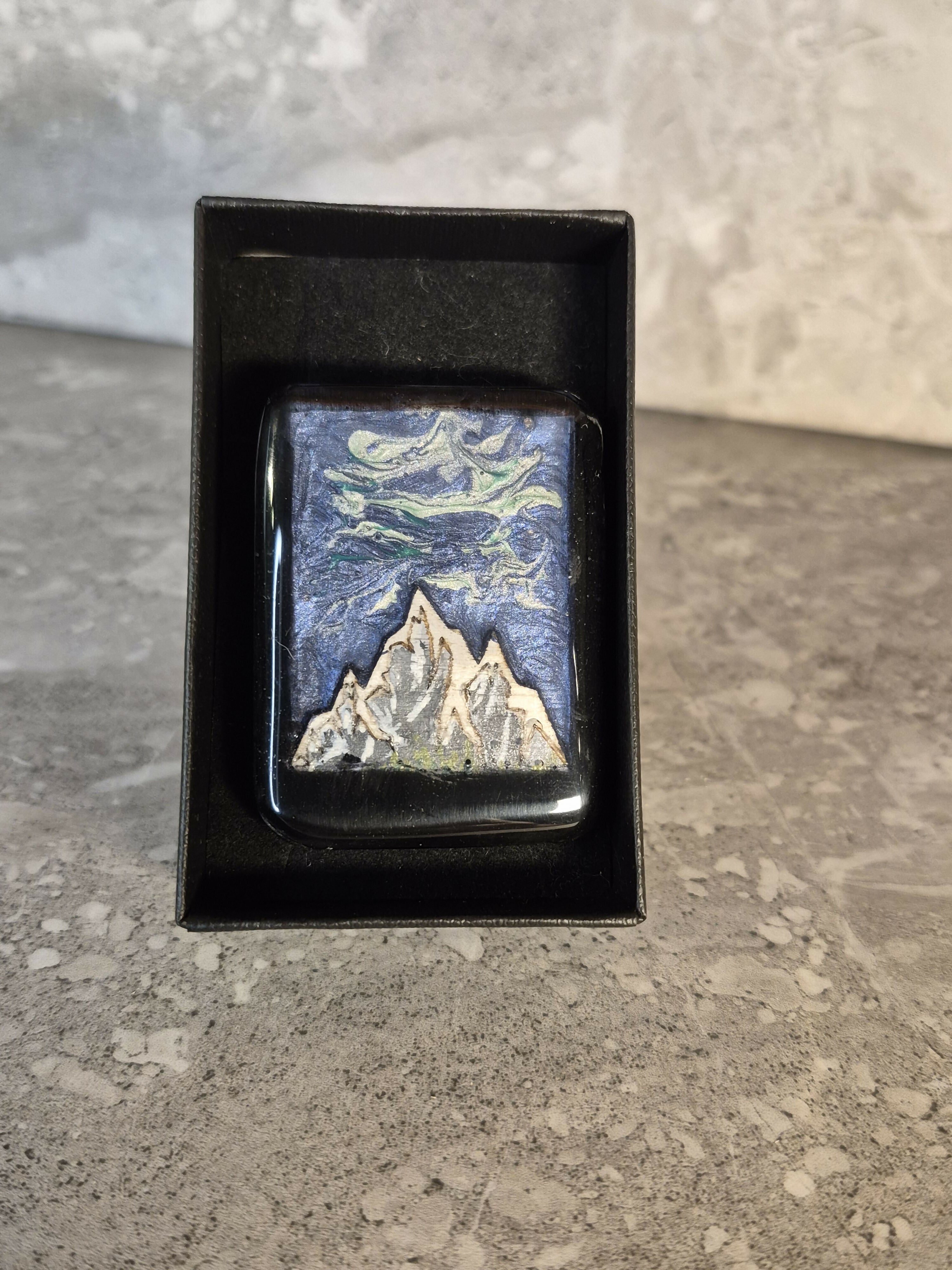 Unique Handcrafted Landscape Scene Pin