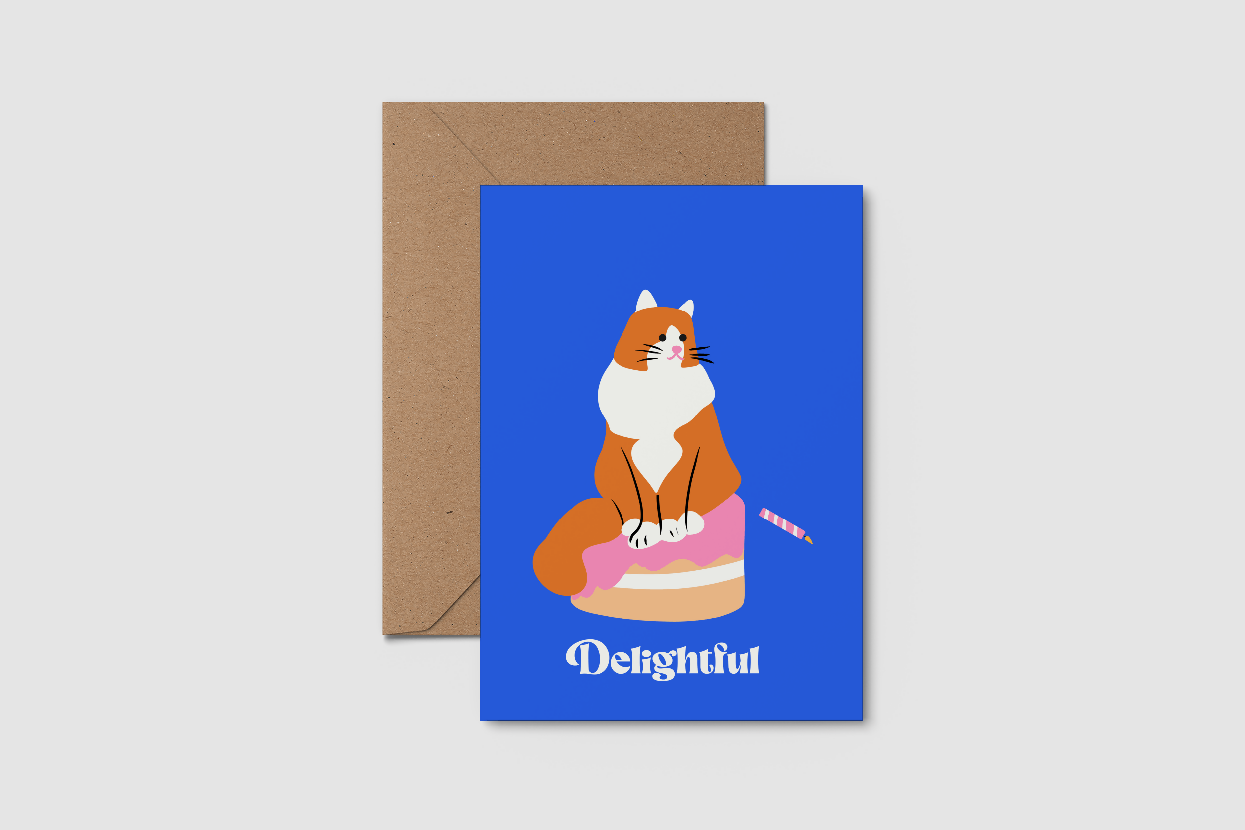 Delightful Cat Birthday Card