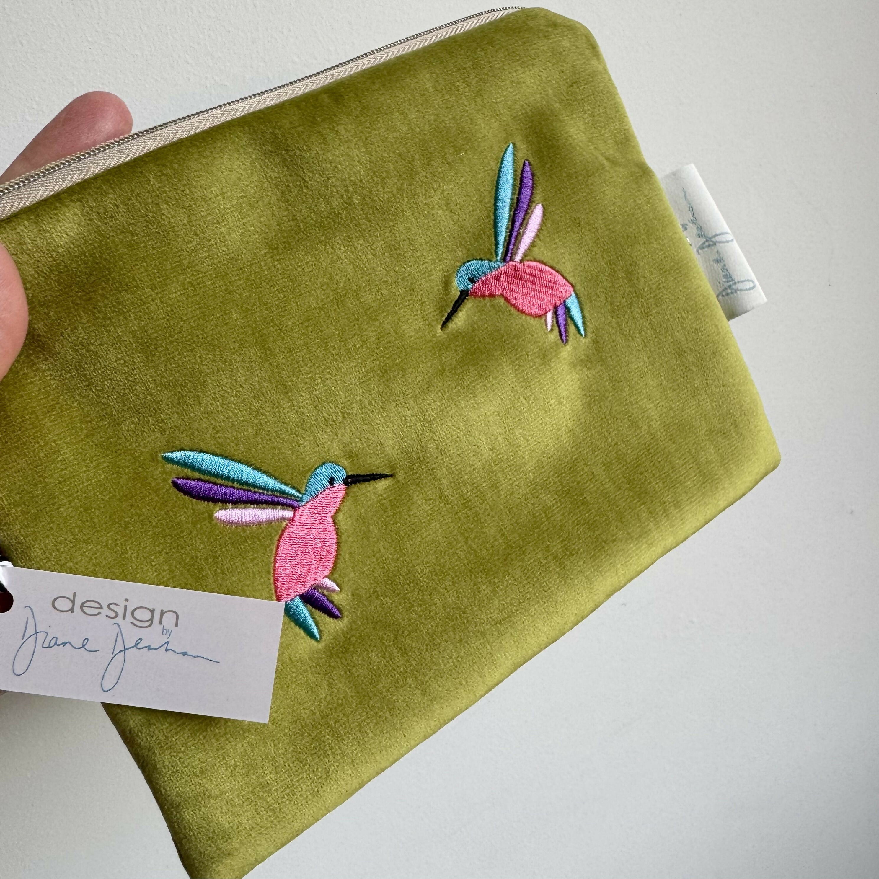 Velvet Embroidered Pouch/Purse
