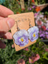 REAL LILIAC PANSY EARRINGS