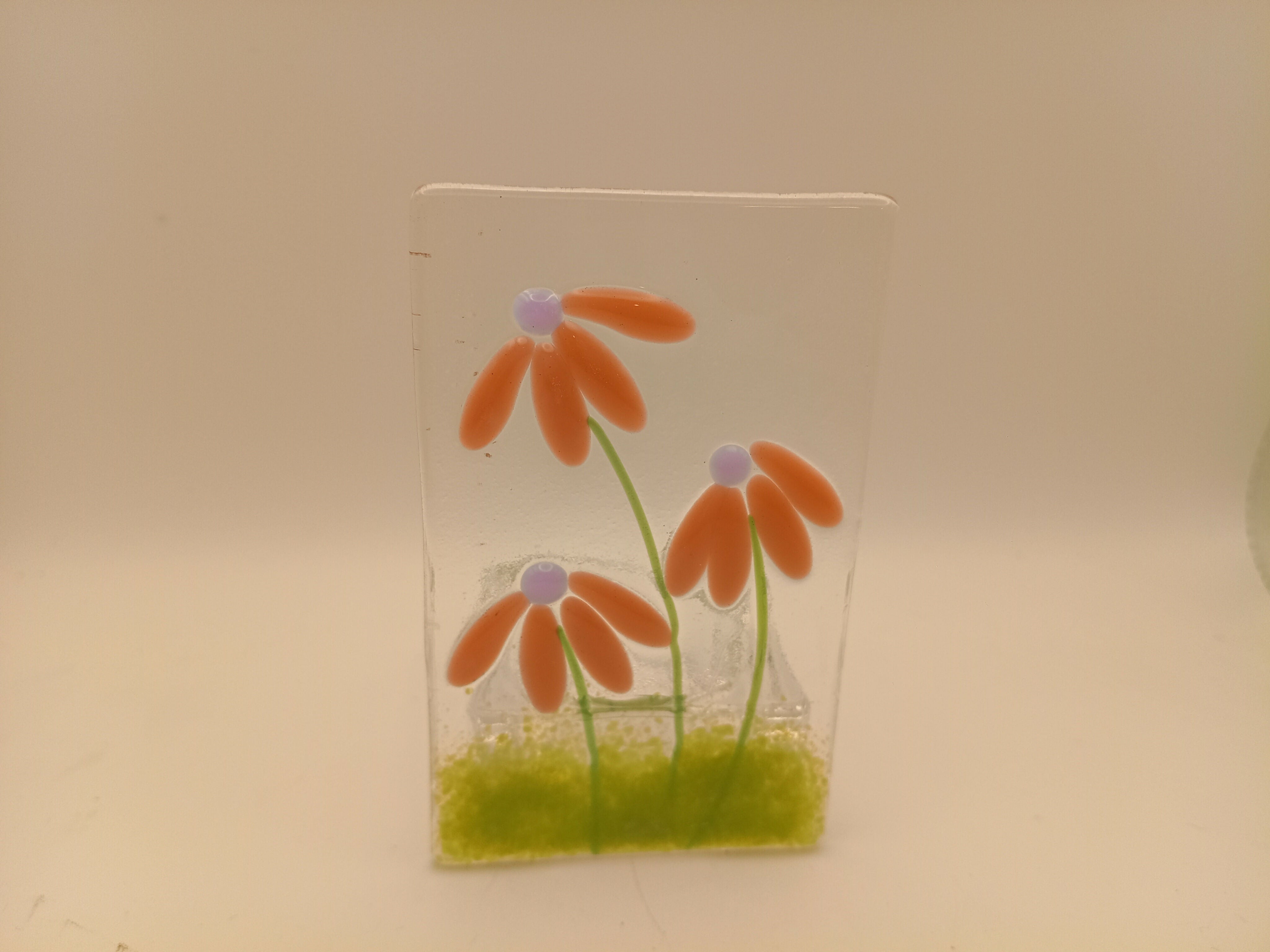 Fused Glass Flower Tealight