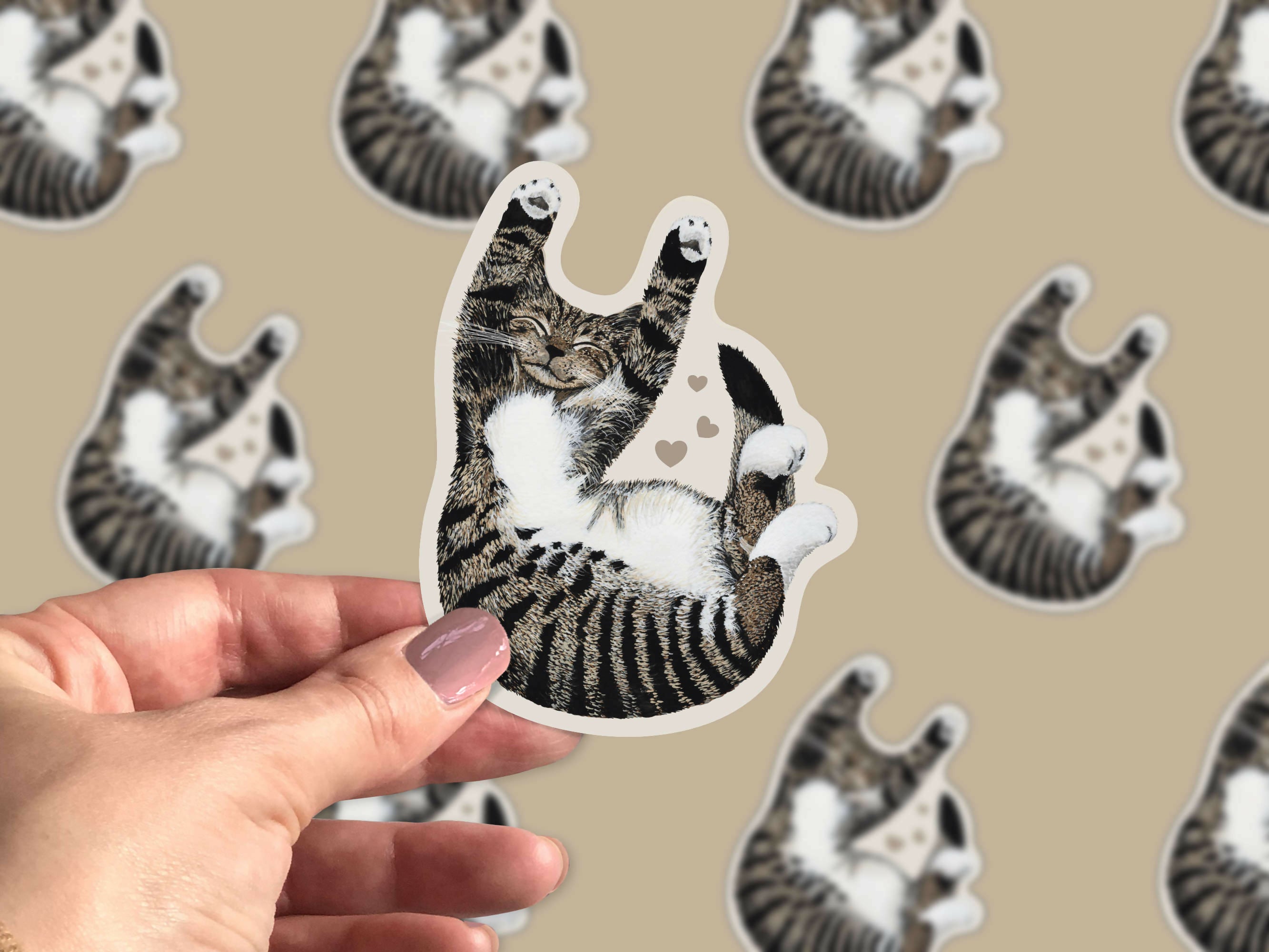 Cute Cat Stickers - Die Cut Stickers Pack of 3