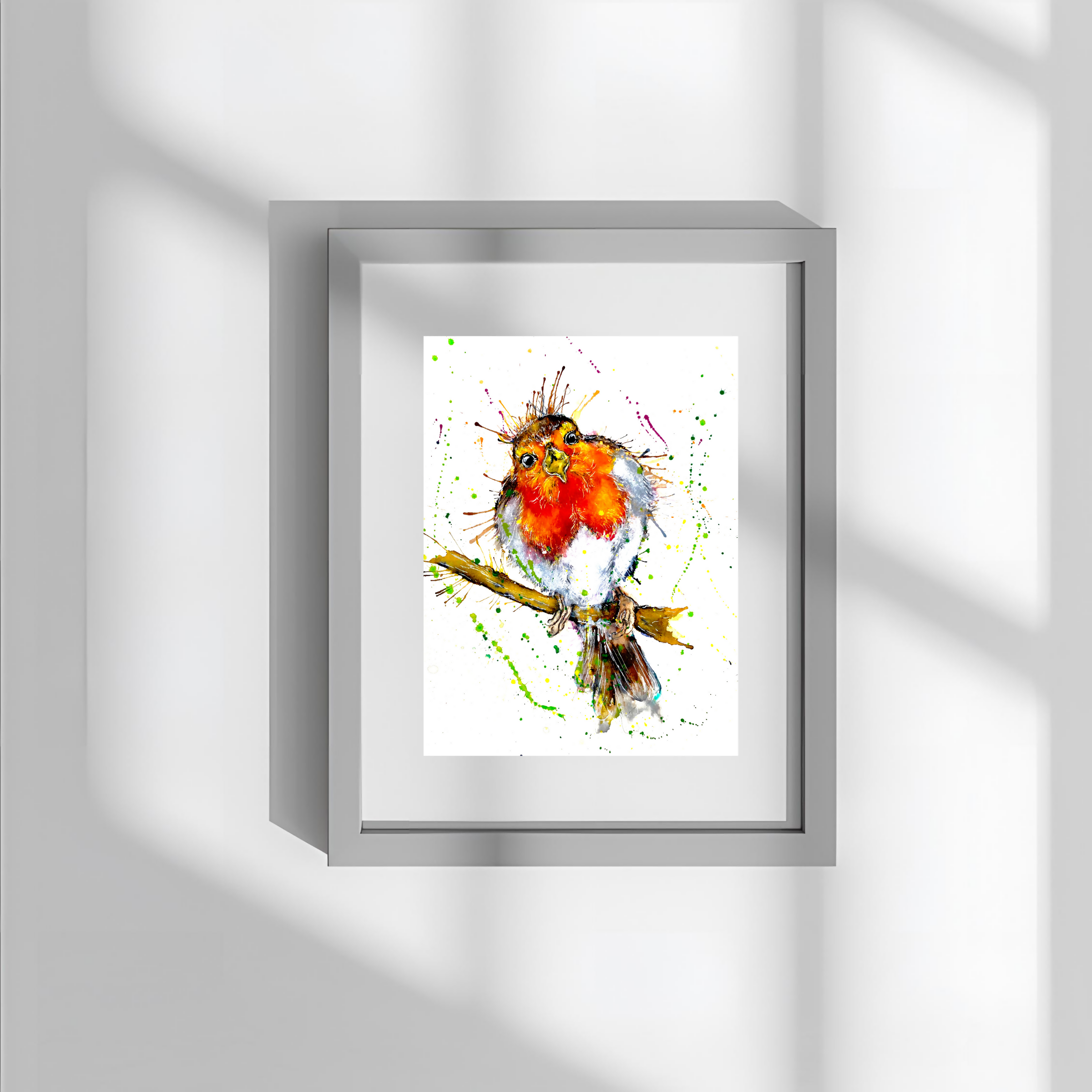 FINE ART PRINT OF OLIVER THE ROBIN, PART OF THE 'ANIMAL ART COLLECTION'