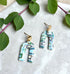 Aqua Collection - Arch Polymer Clay Earrings