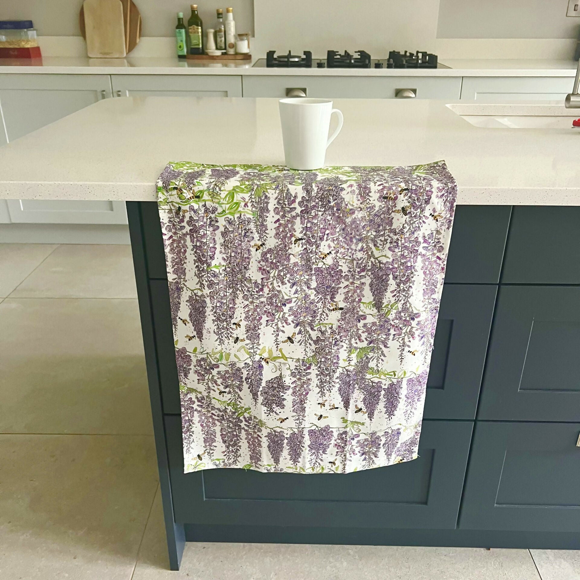 Organic Cotton Wisteria Tea Towel